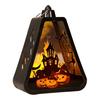 Halloween Handheld LED Lantern Portable Night Light with Pumpkin Castle Witch Pattern Battery Operated Halloween Lamp for Indoor Outdoor Party Decor