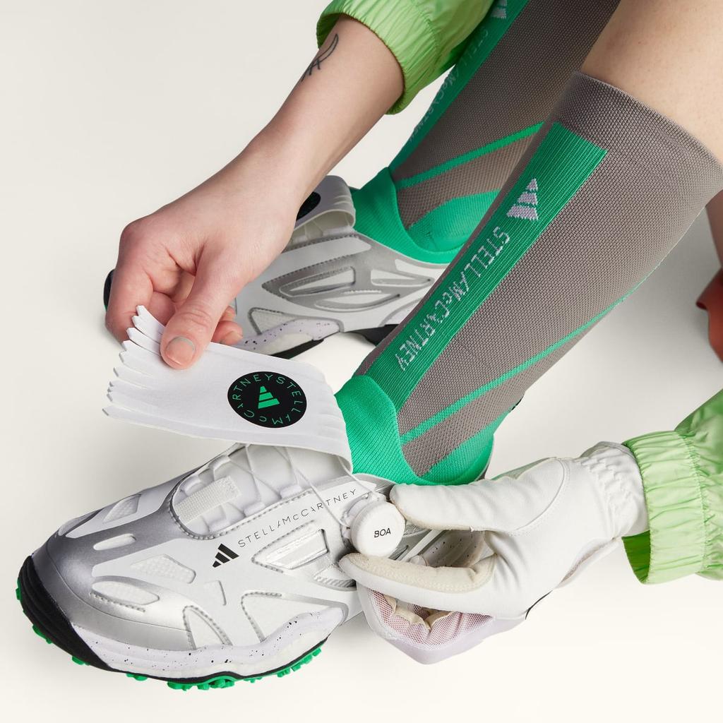 adidas By Stella McCartney Codechaos BOA JH8937 Unisex by Stella McCartney Sneakers Core White / Bright Green / Silver Metallic