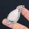 Daughters Day Deal Sterling Silver Natural Rose Quartz Rough New Pendant Jewelry