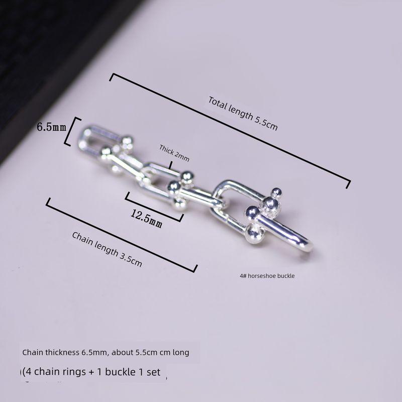 Sterling Silver European and American Trends Boutique Couple U-Shaped Bracelet
