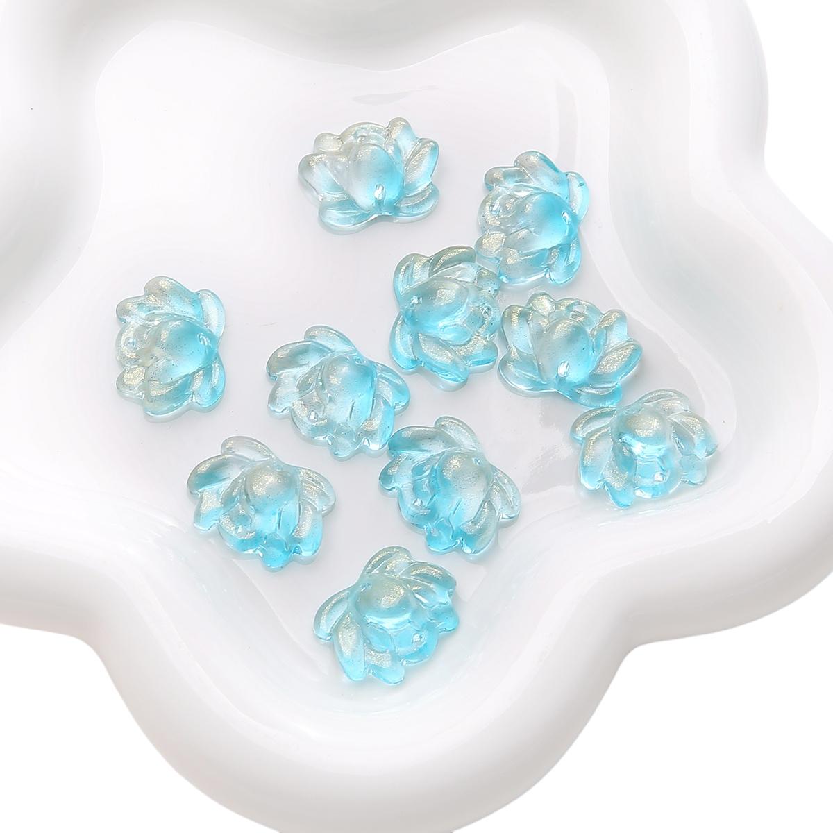 

21x16 мм 5 шт./пакет Стеклянные бусины лотоса с двойным отверстием DIY браслет ожерелье серьги ювелирные изделия аксессуары 21x16mm 5pcs/bag