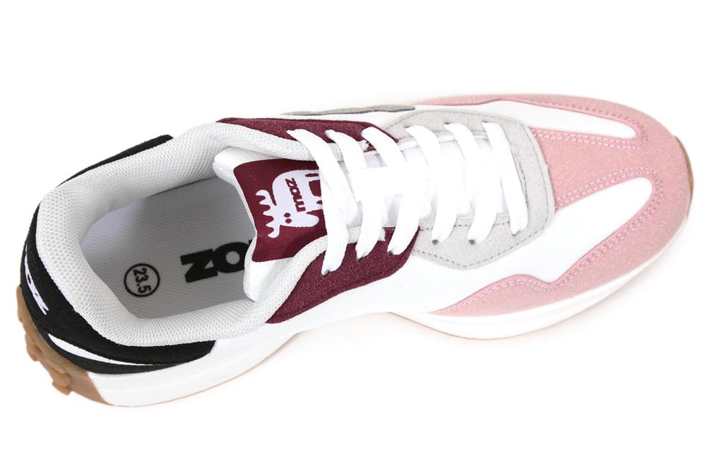 Mozu Light Combination Sports Size Women's Gray/Pink Sneakers, Material, Shoes, 22.5cm