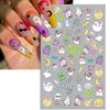 5 Sheets Halloween Nail Art Stickers For DIY Nail Supplies Decoration
