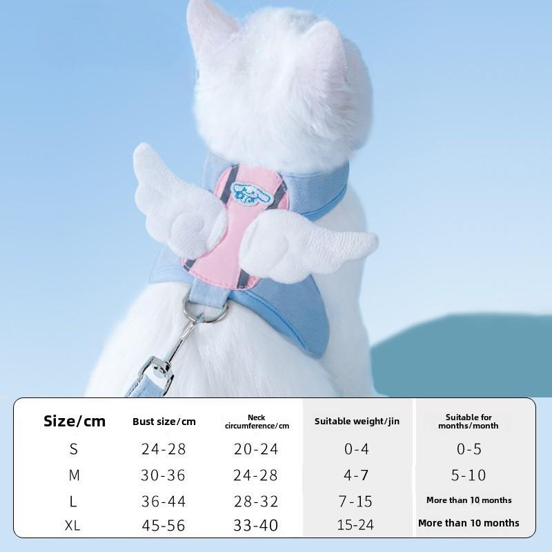 Cat Leash Anti-break Free Special Cat Leash for Walking Out, Cat Chain, Dog Chest Strap, Cat Rope