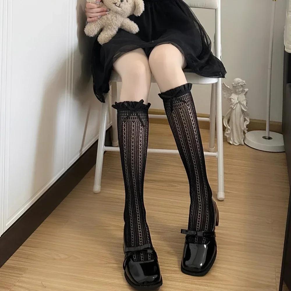 

JK Girls Lolita Calf Socks Women s Stockings Girls Over The Knee Socks Jk Long Socks Lace Japanese Stockings Lolita JK Sock One Size