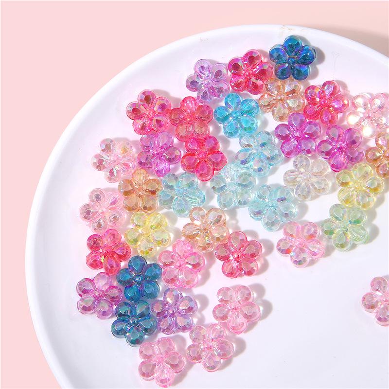 Large Shining Flower Acrylic Beads for DIY Jewelry & Earrings