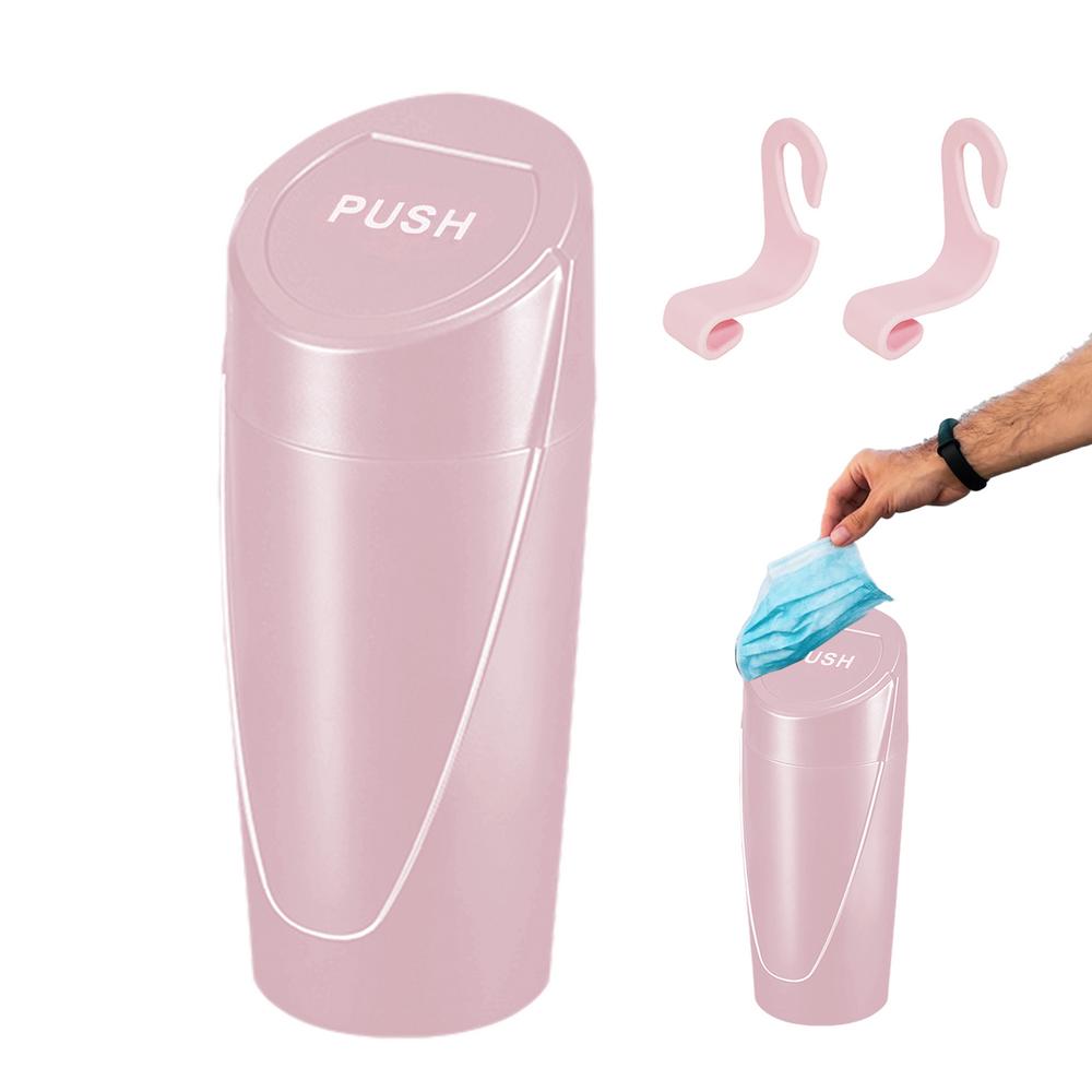 

Маленький автомобильный мусорный бак, водонепроницаемый, крошечный мусорный стаканчик для автомобиля, портативный держатель для стакана, автомобильный мусорный бак для спальни, дома, грузовика, автофургона розовый