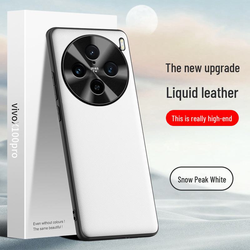 

Защитный чехол для Vivo X100 Pro Liquid Leather от падений, возможна доставка в виде одной части. vivoX100pro