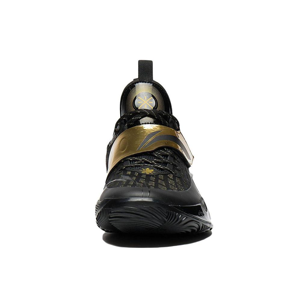 New LiNing Wade 808 2 Cushioning Anti Slip And Wear Resistant Low Top Basketball Shoes Black Gold ABPT017-2