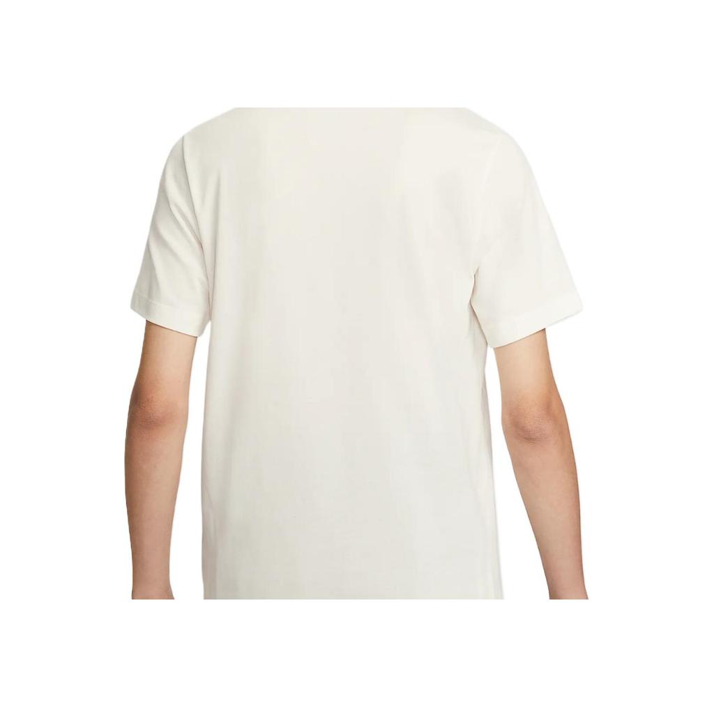 Nike T-shirt a maniche corte da uomo HJ3353-133, colore tinta unita, traspirante, comoda, alla moda, versatile, tecnologia Dri-Fit, bianco vela