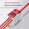 Ukk Din Rail Terminal Block Power Distribution Box 80A 1 In 7 Out Terminal Block Electrical Wire Junction Box