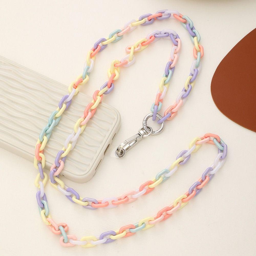 Rope Acrylic Mobile  Phone Chain Smart Phone Strap Crossbody Cellphone Strap Necklace Phone Lanyard