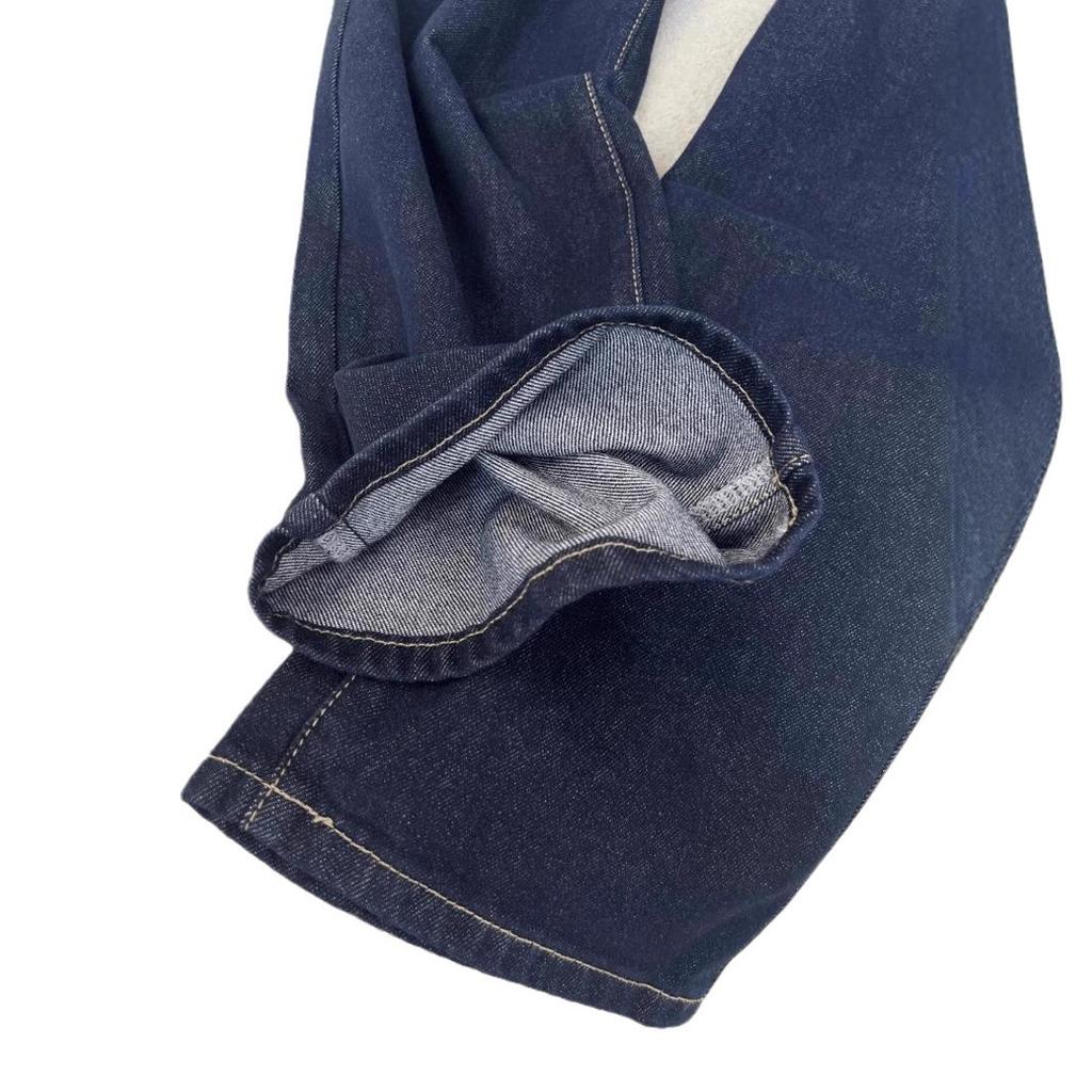 American Retro Dark Blue Micro Flared Jeans Women's Autumn High Waisted Loose Wide Leg Pants