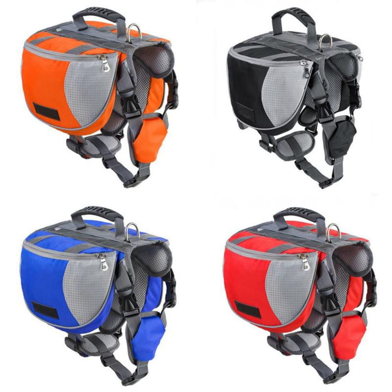 Pet Outdoor Backpack Large Capacity Dog Adjustable Saddle Bag Luxury Dog Backpack Harness Carrier For Traveling Hiking