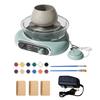 Mini Pottery Wheel Kit Pottery Clay Art 4.7" Turntable Electric Pottery Wheel Detachable Cleaning for Home DIY Ceramic Work