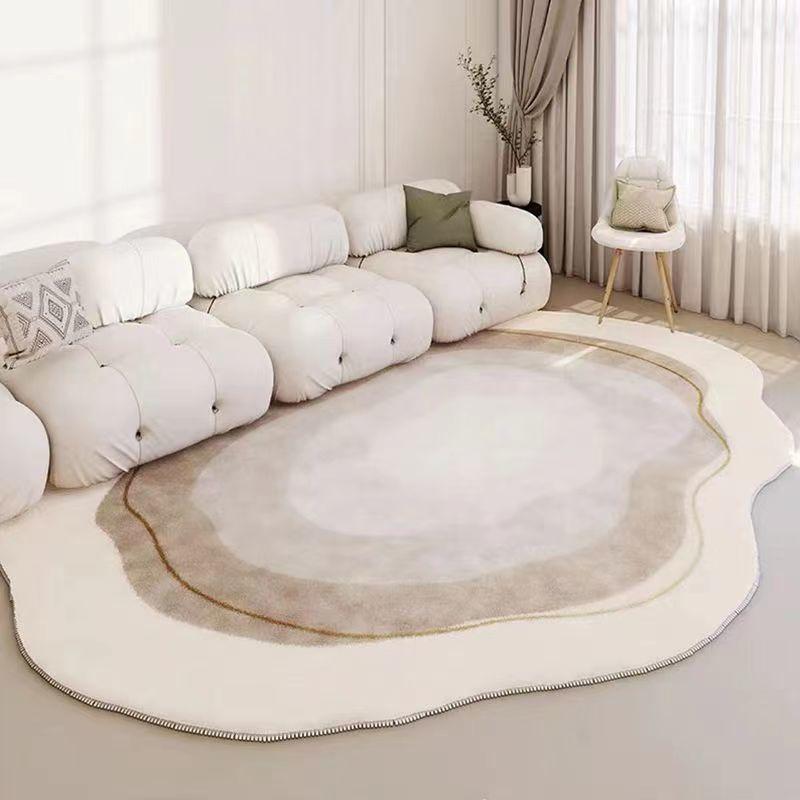 Irregular Cream Style Living Room Bedroom Rug Soft And Skin Friendly Sofa Area Rug Ins Style Minimalist Home Decor