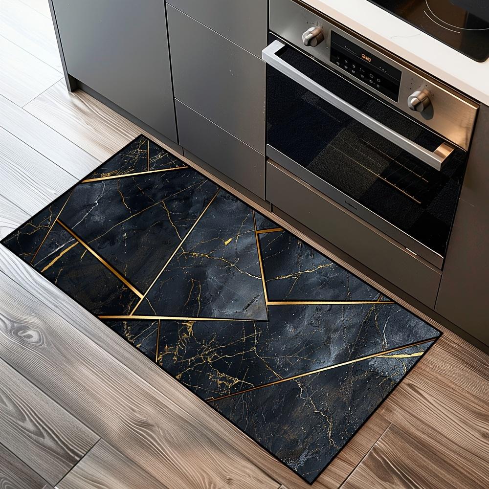 1ks Podložka s mramorovým vzorem Moderní kuchyňský polyesterový koberec Protiskluzový barevný interiérový koberec, pro domácí koupelnu Ložnice Dekor do obývacího pokoje