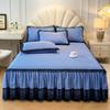 Lace Style Bed Skirt Quilted Bed Cover Queen/King Size Bedspread Solid Color Mattress Protector falda de cama (No Pillowcase)