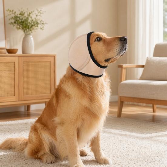 Noise Cancelling Ear Wrap, No Shake Dog Ear Muffs, Noise Reduction Earmuffs from Thunder Vacuum, Dog Calming Ear Wrap for Grooming Bathing Swimming