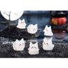 6Pcs Luminous Cartoon Cat Animal Miniatures Glow in the Dark Ornaments Fairy Garden Decoration Moss Terrarium Micro Landscape