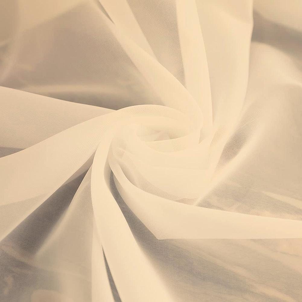 Sheer Curtains for Bedroom Windows Casual Solid White Yarn Tulle Curtain for Nursery/Living Room Kitchen Window Treatments