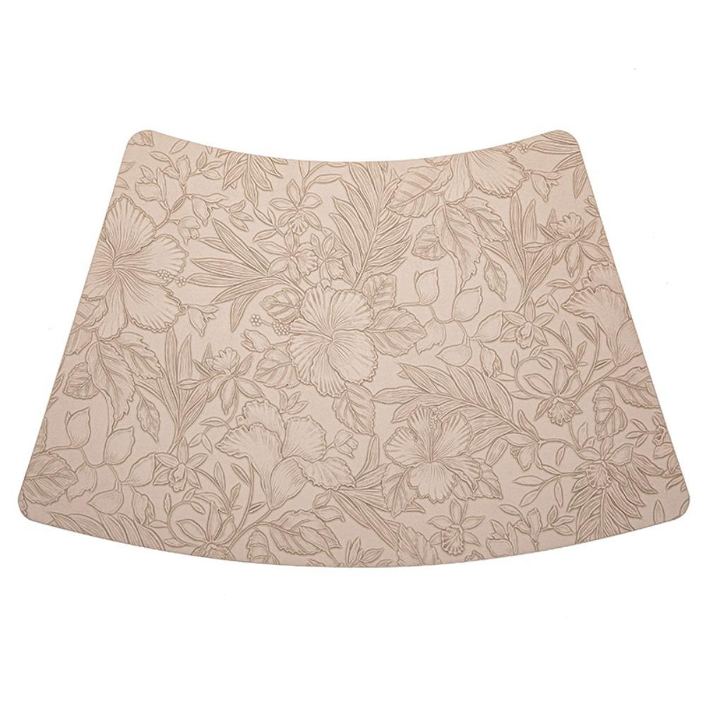 

Плейсматы в китайском стиле в форме веера, водонепроницаемые, маслостойкие кожаные плейсматы, термостойкий деликатный коврик для обеденного стола, ресторан 48-30 CM абрикосовый