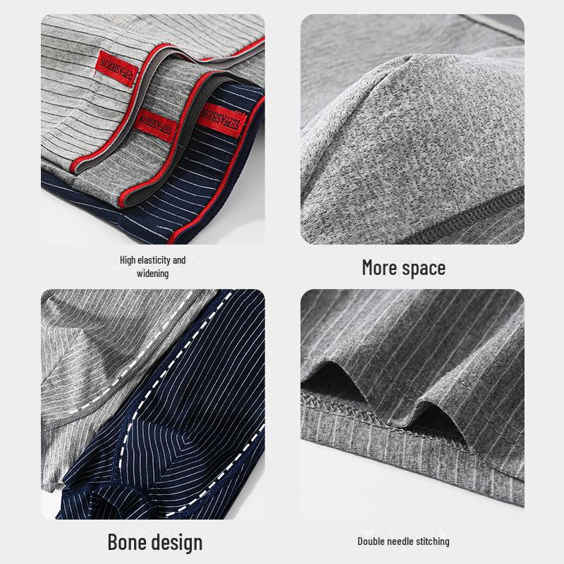 Pánské velké antibakteriální boxerky z grafenu - Bavlněné spodní prádlo na podzim/zimu