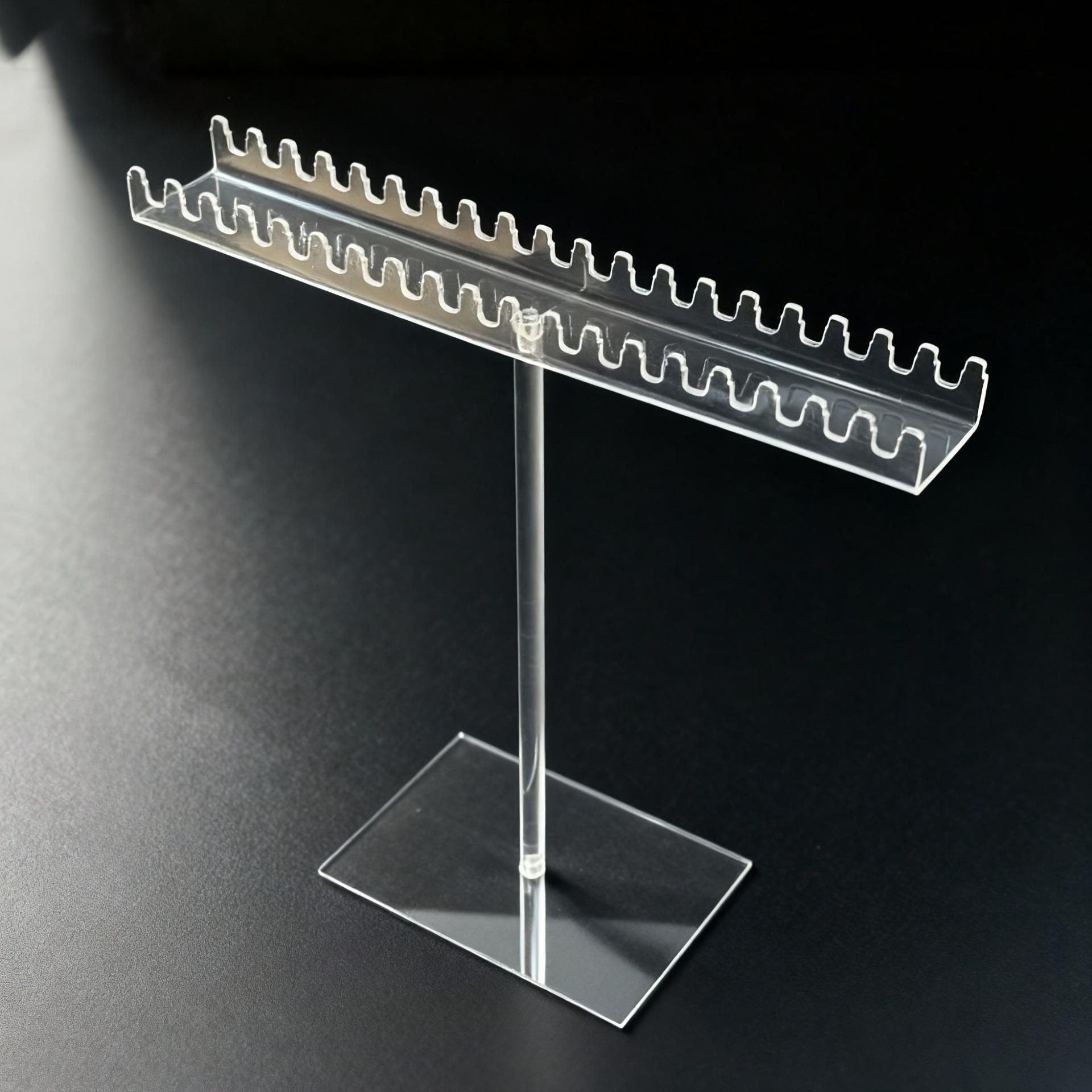 Acrylic Necklace Storage Box,Transparent Necklace Stand,Jewelry Storage Box,Display Stand with Double Hooks,Jewelry Storage Rack