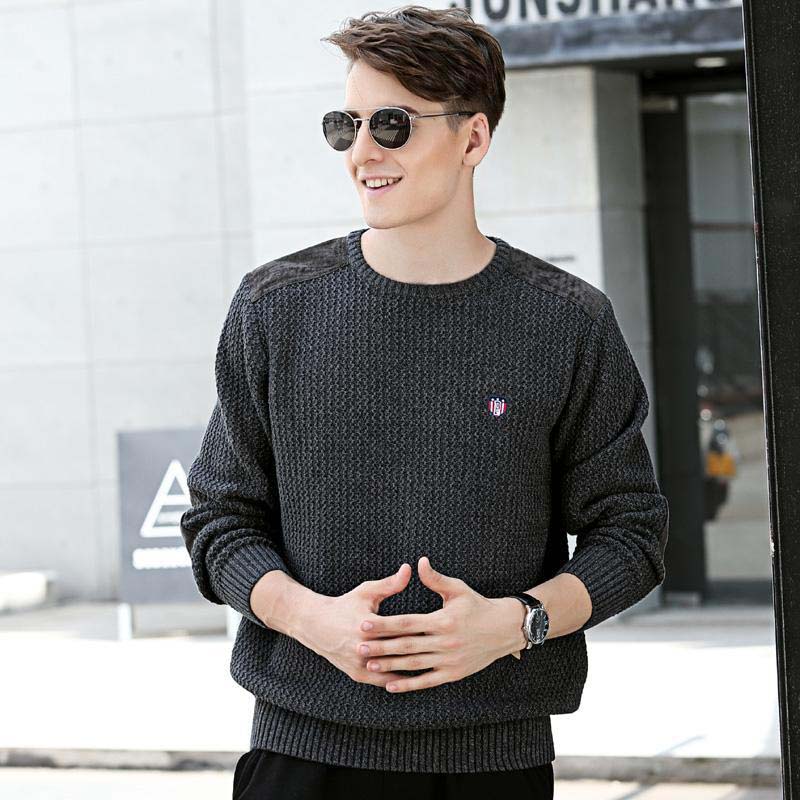 Autumn and Winter Men's Sweater Round Neck Casual Loose Large Size Cotton Bottoming Pullover