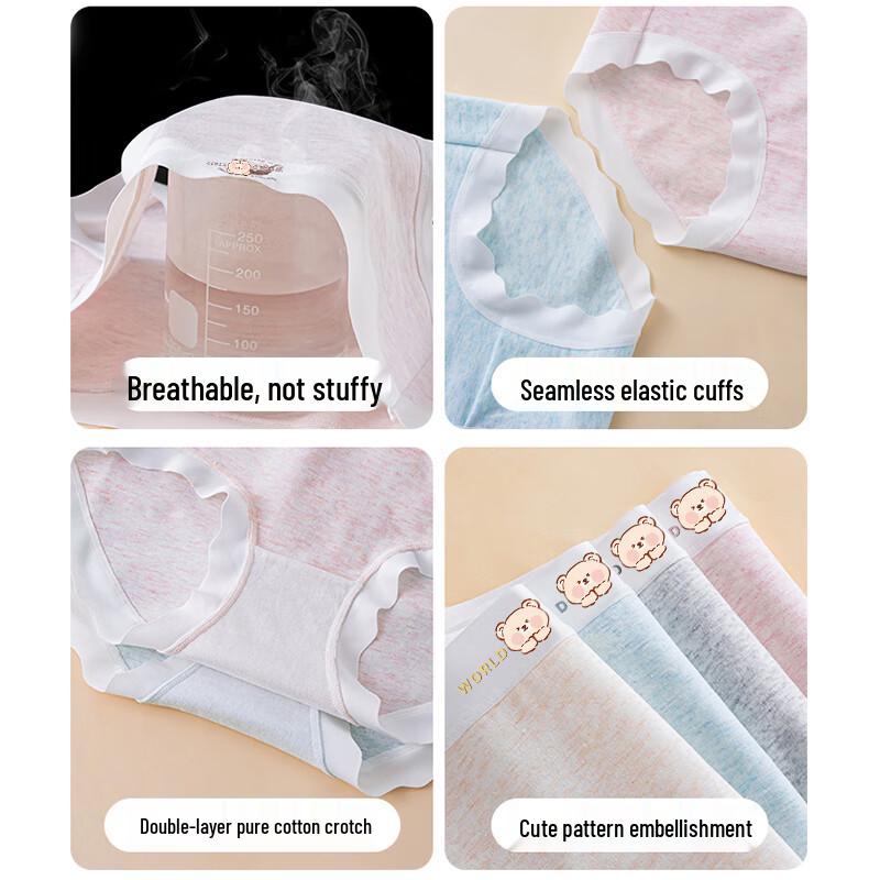 MaoRen Girls' Class A Cartoon Cotton Briefs