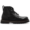 Birkenstock Leather Comfortable Short Combat Boots 3.5cm Women's Black 1028510