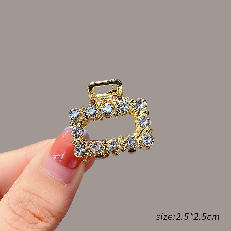 Mini Rhinestone Bow Hair Clip - Korean Style Accessory for Bangs