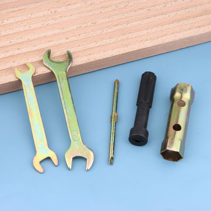 1 Set Double Ended Screw Drive Motorcycle Repair Tool Motorcycle Spanner Wrench Socket Tool Kit With Storage Pocket