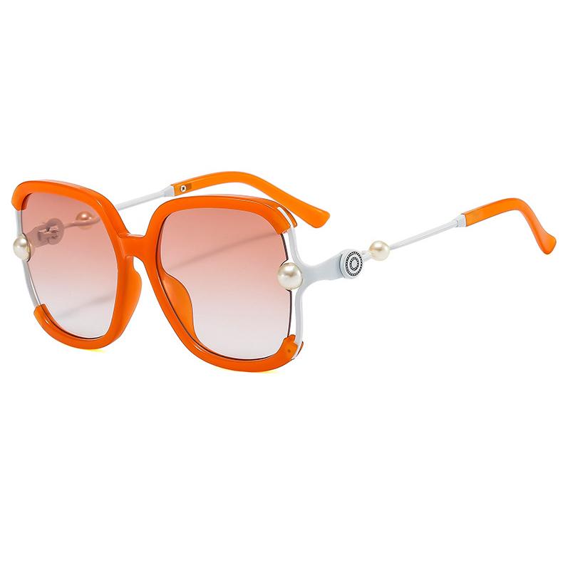 

Luxury Brand Designer Square Big Frame Sunglasses Women Fashion Vintage Travel Pearl Oversized Sun Glasses For Female Eyewear as the picture