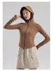 2025 Women's Black Slim Fit Sun Protection Ice Silk Jacket: Breathable, UV-Protective Summer Sportswear