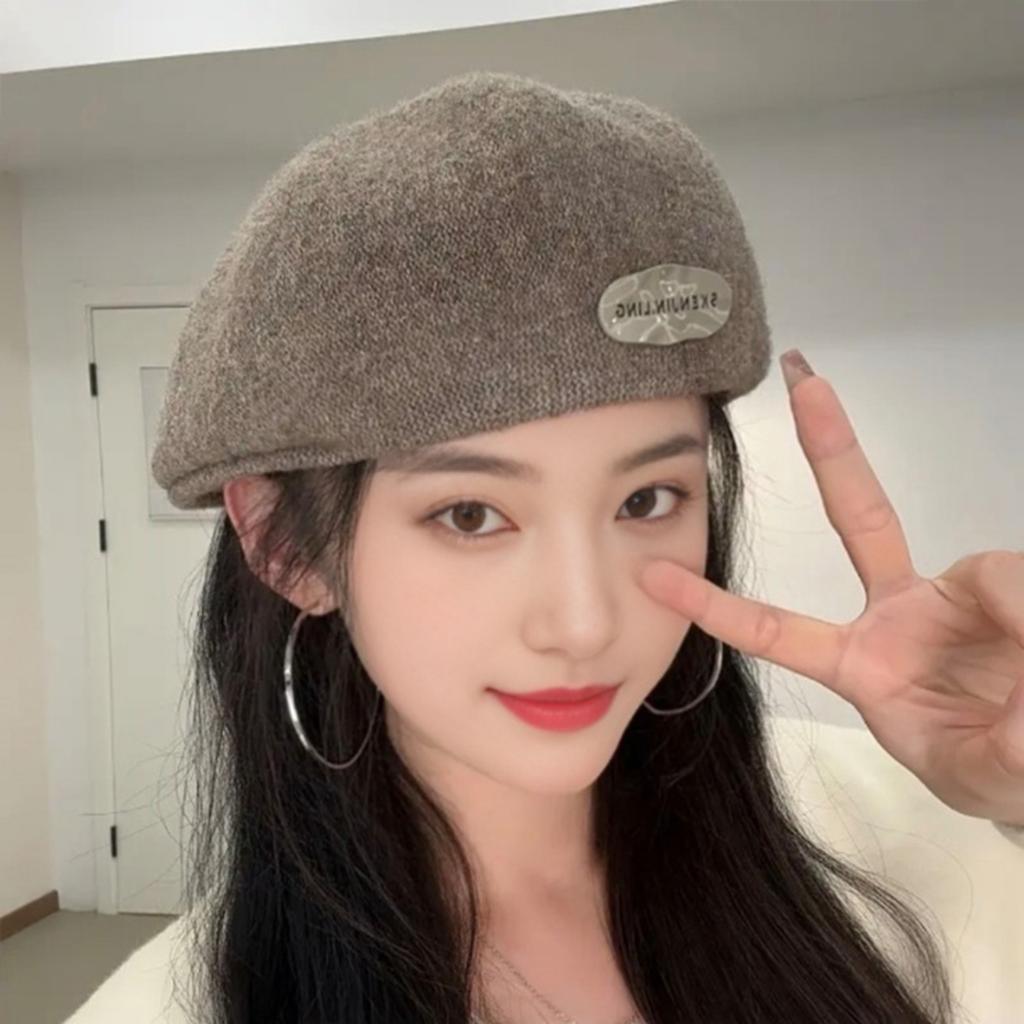 Gorro de Invierno Hacia Delante Boina Versátil de Doble Uso