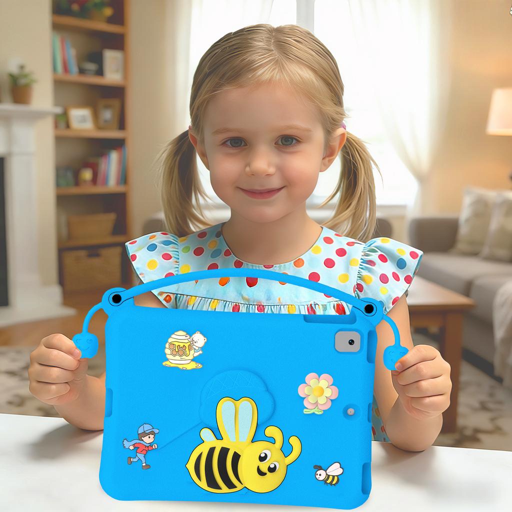 EVA Case For iPad 10.2 (2021) / (2020) / (2019) / Air 10.5 inch (2019) Bee Style Kickstand Tablet Cover with Carry Handle