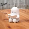 Geisterfigur liest Buch Figur 3D gedruckt Niedlich Mini sitzend Leuchtende Statue für Halloween Bücherregal Schreibtisch Innen Heimdekoration Umweltfreundlich