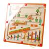 Montessori Wooden Magnetic Maze for Kids - Educational Bead Sorting & Number Color Board