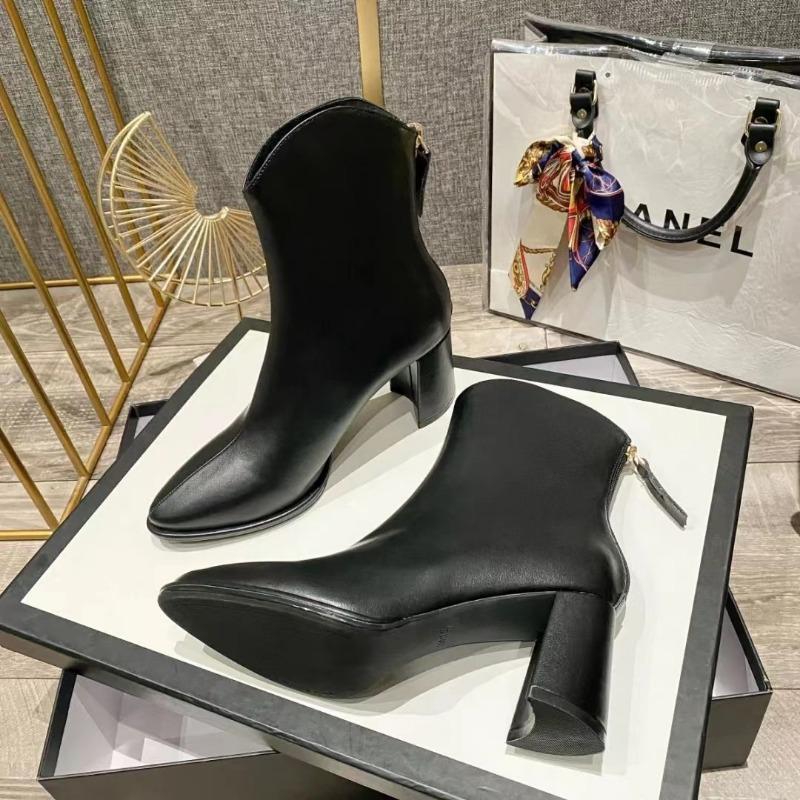 New short boots high heel thin boots autumn and winter new pointed white single boots fashionable Martin boots