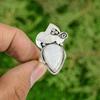 Natural Rainbow Moonstone Gemstone Solitaire Ring Size 7 925 Sterling Silver