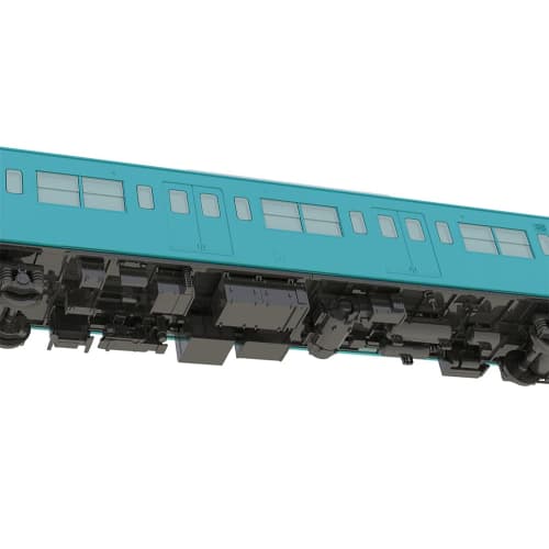 PLUM 1/80 Scale JR East 201 Series DC Electric Car Keiyo Line Moha 201 & Moha 200 Display Model, Unpainted Assembly Plastic Kit, PP132