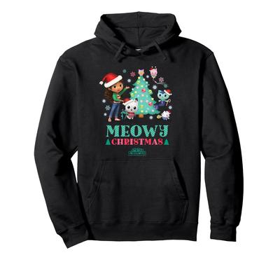DreamWorks Gabby's Dollhouse Meowy Christmas Holiday Hoodie
