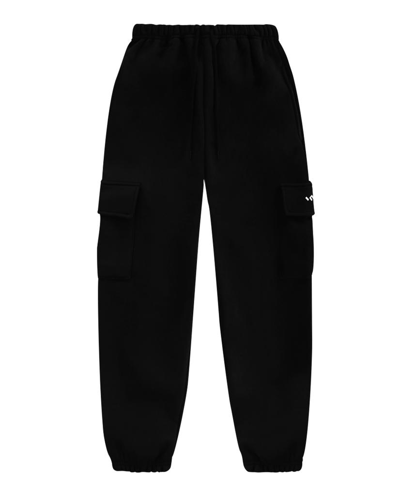INJIACTIVE Fleece Cargo Jogger Black