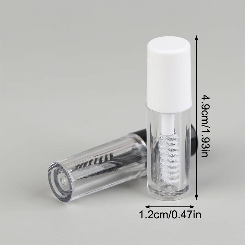 1.2ml 3PCS Empty Mascara Tube With Eyelash Wand Eyelash Cream Growth Solution Container Refillable Bottle Trial Packaging DIY
