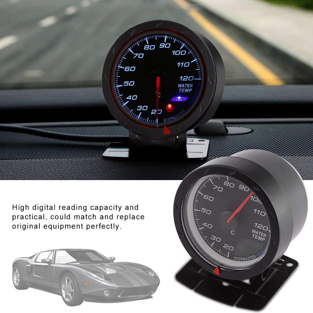 Temperaturanzeige, Universelle Digitale Blaue LED Temperatur Temperaturanzeige 20-120℃ Bereich Messgerät Auto Rennauto