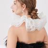 Themed Party Neck Ruff For Jester Costume Breathable Mesh Collar Neckpiece Halloween Transformation Accessory
