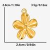6pcs Real Gold Plated Sun Moon Star Charm Cross Stainless Steel Charms For Jewelry Making Supplies Flower Heart Handmade Pendant
