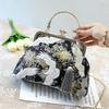 Chinesischer Stil Muschel Taschen Kette Damen Schulter Crossbody Handtaschen Vintage Ein Schulter Antiker Stil Mit Cheongsam Tasche