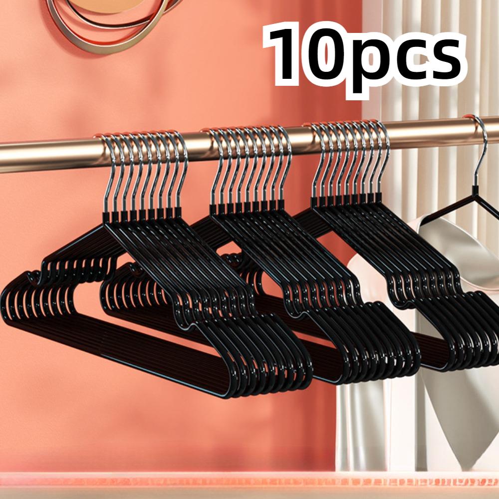 10 Stück Rutschfeste Kleiderbügel, Robuste Kleiderbügel, Anzugbügel ohne Schulterbeule, Wäschebügel, Platzsparende Kleiderbügel für Erwachsene